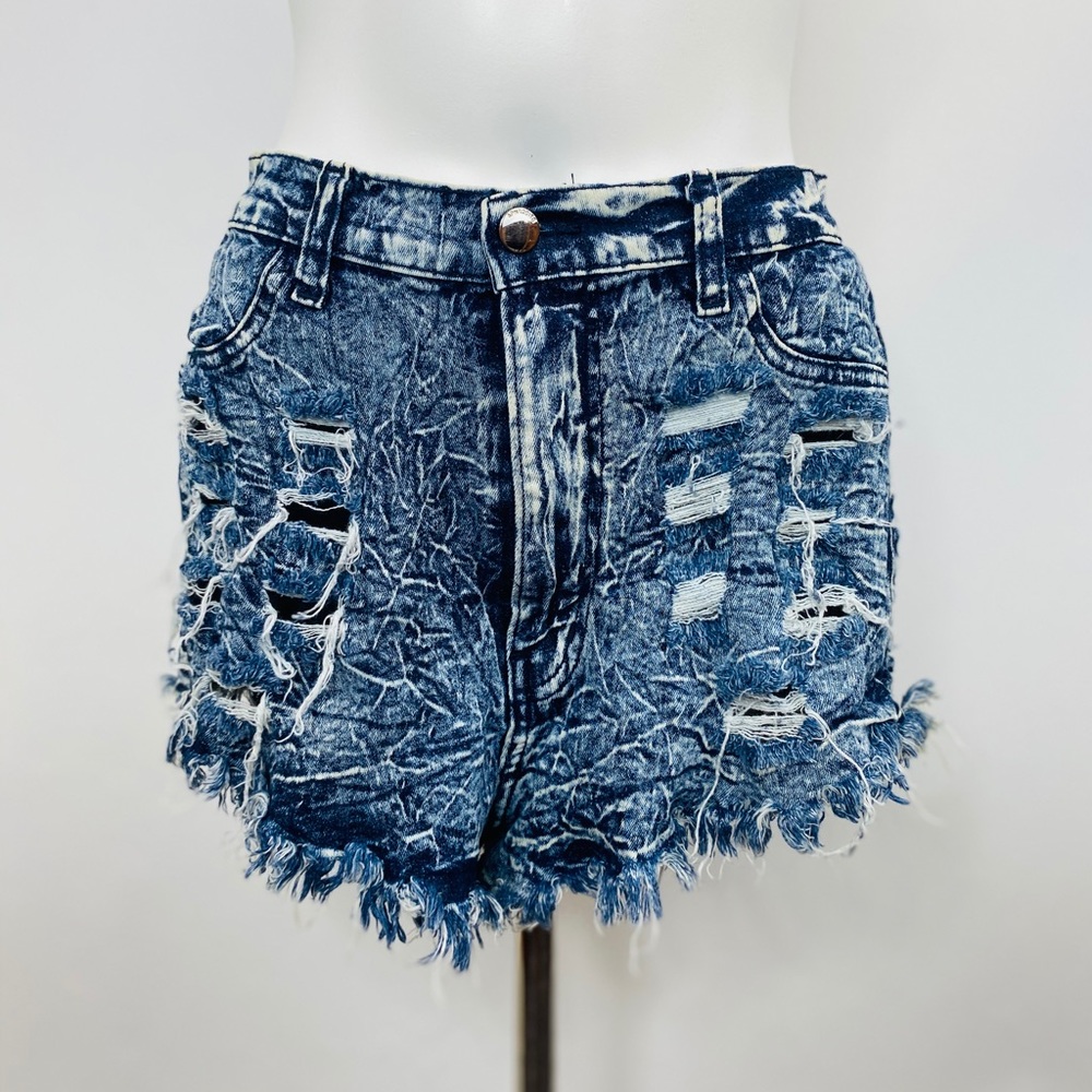 APHRODITE DISTRESSED DENIM SHORTS LARGE